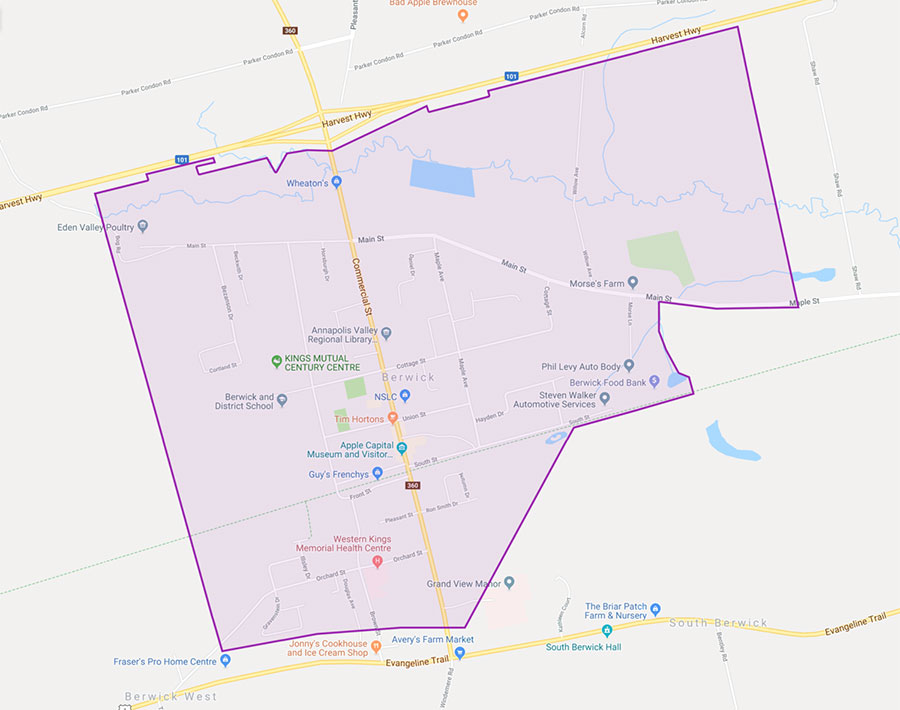 Town of Berwick boundaries map - Berwick Electric Commission