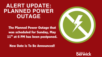 ALERT UPDATE : PLANNED POWER OUTAGE